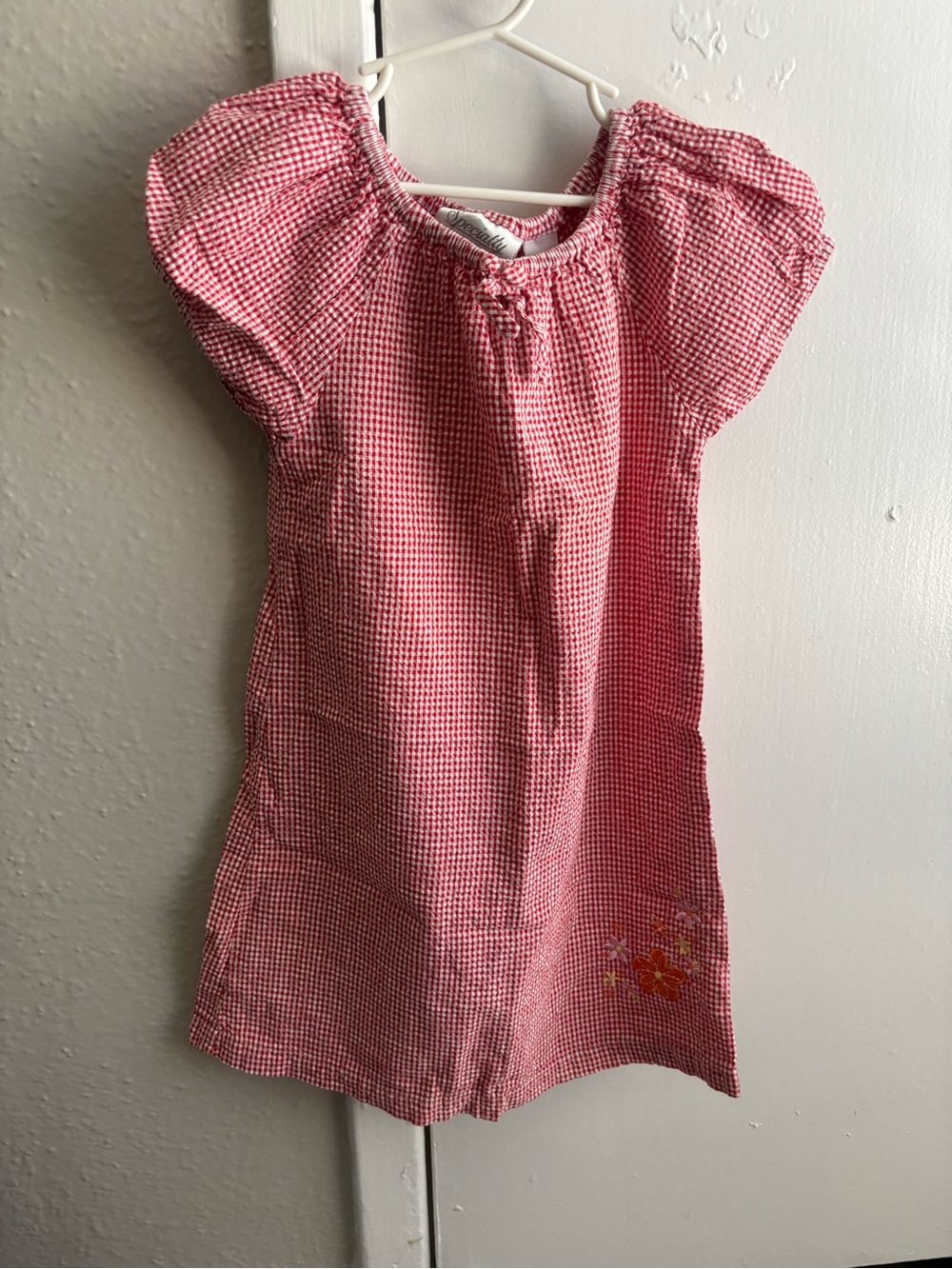 Vintage seersucker gingham dress